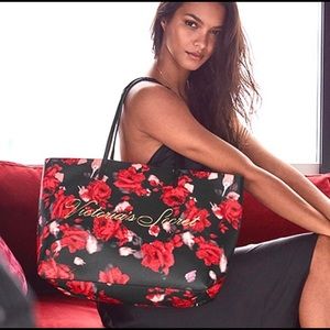 Victoria secret floral tote bag